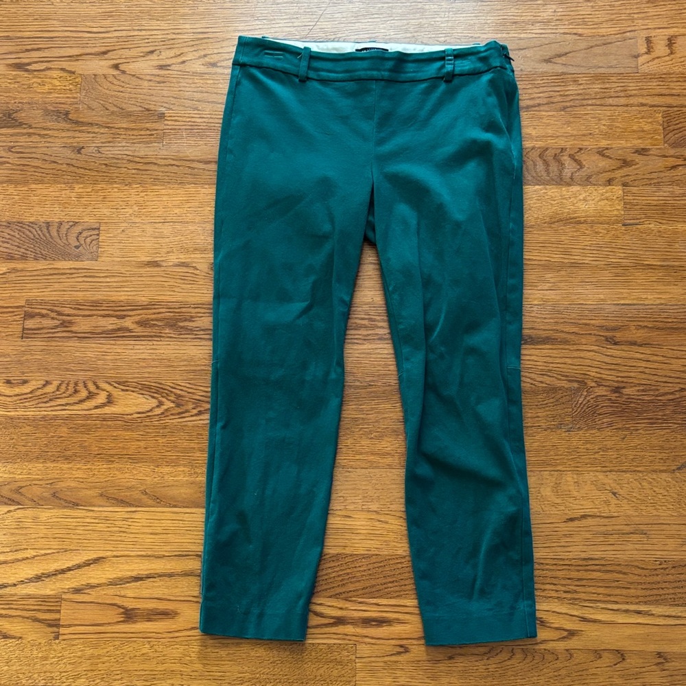 J. Crew Teal Green Cropped Dress Pants
